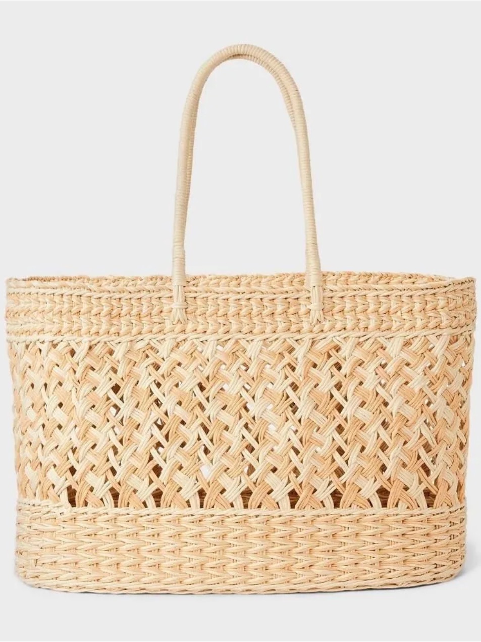Shade & Shore - Straw Tote Handbag - Shade & Shore Natural/Ivory